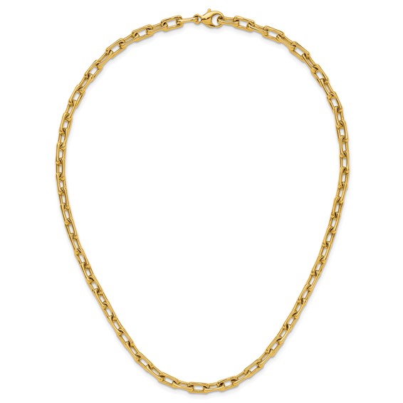Herco 14K Polished 5.0mm Rectangular Link 18 Inch Necklace
