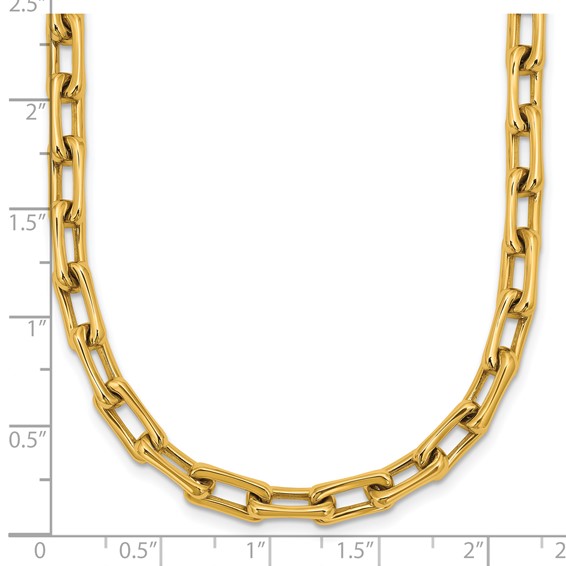 Herco 14K Polished 5.0mm Rectangular Link 18 Inch Necklace