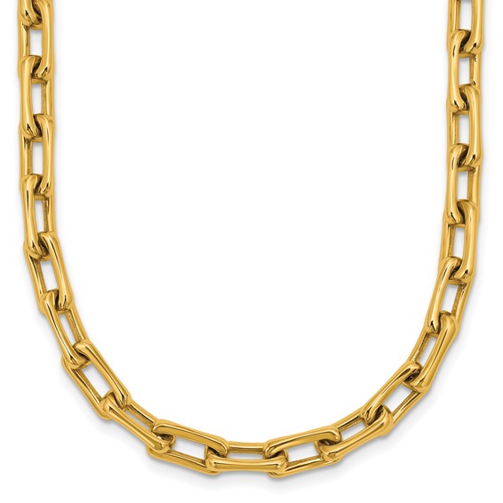 Herco 14K Polished 5.0mm Rectangular Link 18 Inch Necklace