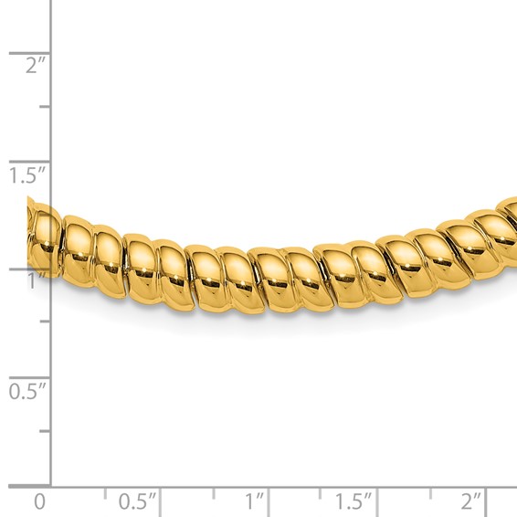 Herco 18K Polished Fancy 8.0mm Link 17 Inch Necklace