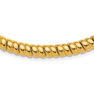 Herco 14K Polished Fancy 8.0mm Link 17 Inch Necklace