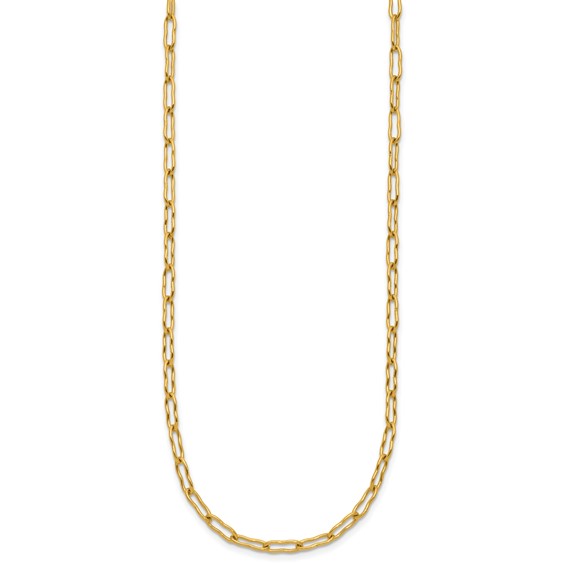 Herco 14K Polished Solid Fancy 3.0mm Link 18 Inch Necklace