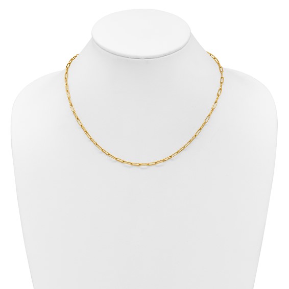 Herco 14K Polished Solid Fancy 3.0mm Link 18 Inch Necklace