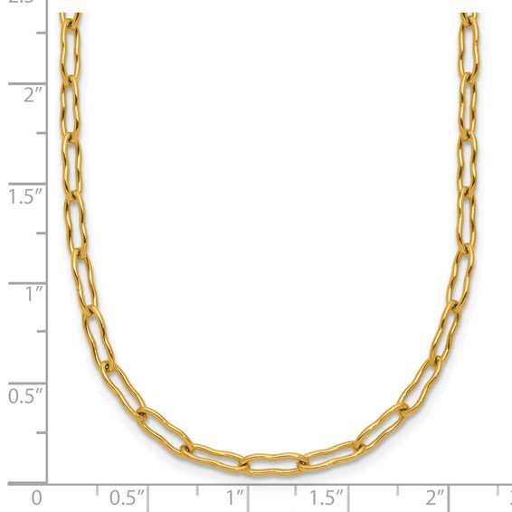 Herco 14K Polished Solid Fancy 3.0mm Link 18 Inch Necklace
