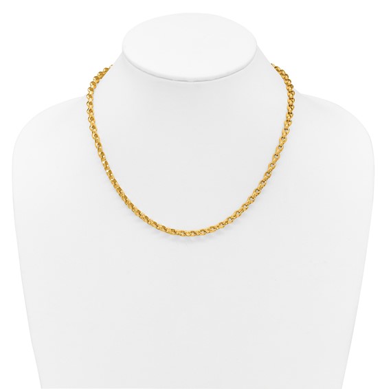 Herco 14K Polished Solid Fancy 5.0mm Round Link 18 Inch Necklace