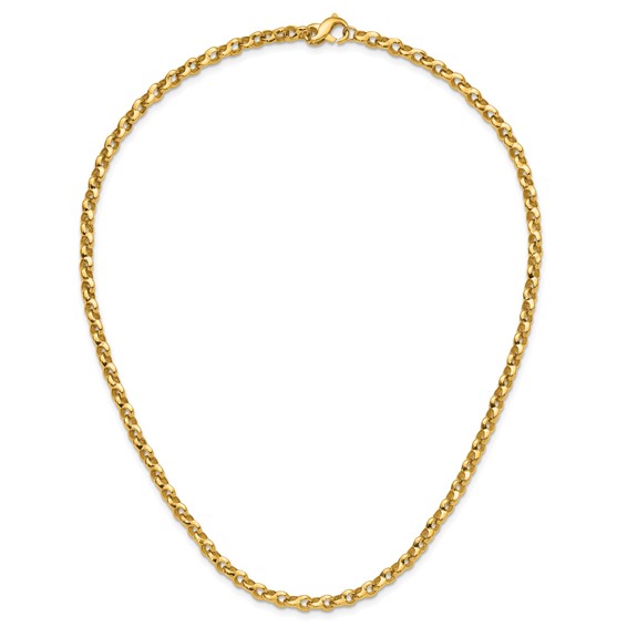 Herco 14K Polished Solid Fancy 5.0mm Round Link 18 Inch Necklace