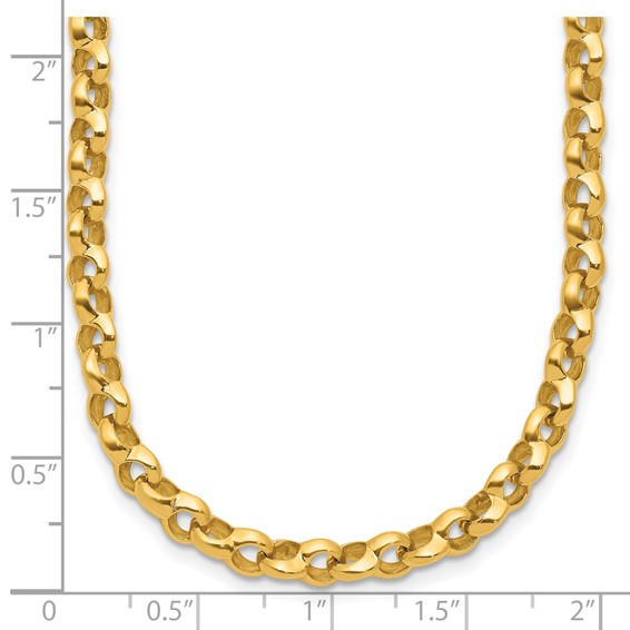 Herco 14K Polished Solid Fancy 5.0mm Round Link 18 Inch Necklace