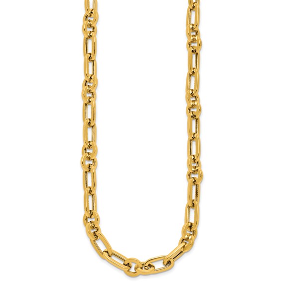 Herco 14K Polished Mixed Rolo and Paperclip Link 18 Inch Necklace