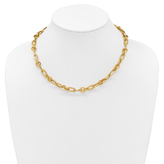 Herco 14K Polished Mixed Rolo and Paperclip Link 18 Inch Necklace