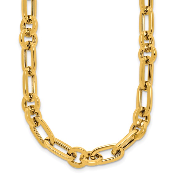 Herco 14K Polished Mixed Rolo and Paperclip Link 18 Inch Necklace
