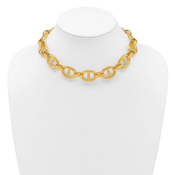 Herco 14K Polished 18.7mm Anchor Link 16 Inch Necklace