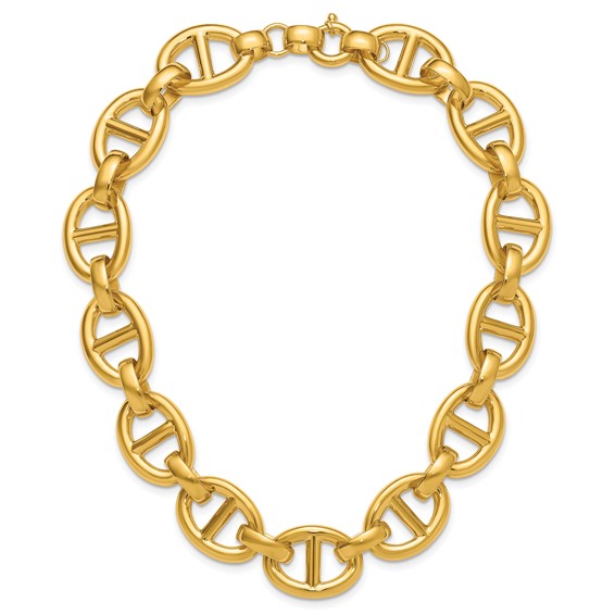 Herco 14K Polished 18.7mm Anchor Link 16 Inch Necklace