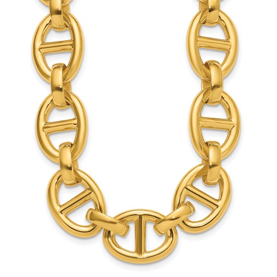 Herco 14K Polished 18.7mm Anchor Link 16 Inch Necklace