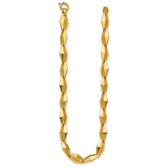 Herco 14K Polished Pointed Navette Link 18 Inch Necklace