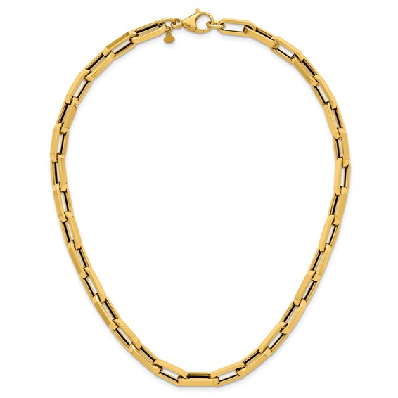 Herco 14K Polished Flat Oval Link 18 Inch Necklace