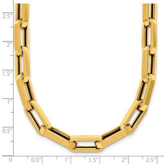 Herco 14K Polished Flat Oval Link 18 Inch Necklace