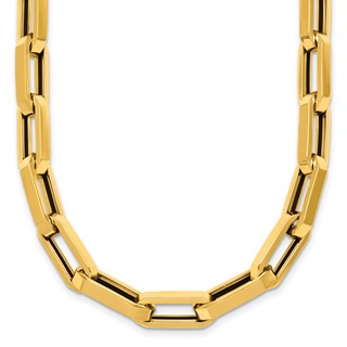 Herco 14K Polished Flat Oval Link 18 Inch Necklace