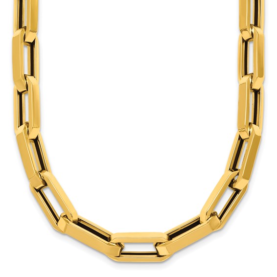 Herco 14K Polished Flat Oval Link 18 Inch Necklace