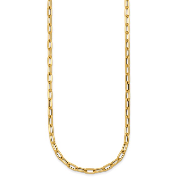 Herco 14K Polished Rounded Oval Link 18 Inch Necklace