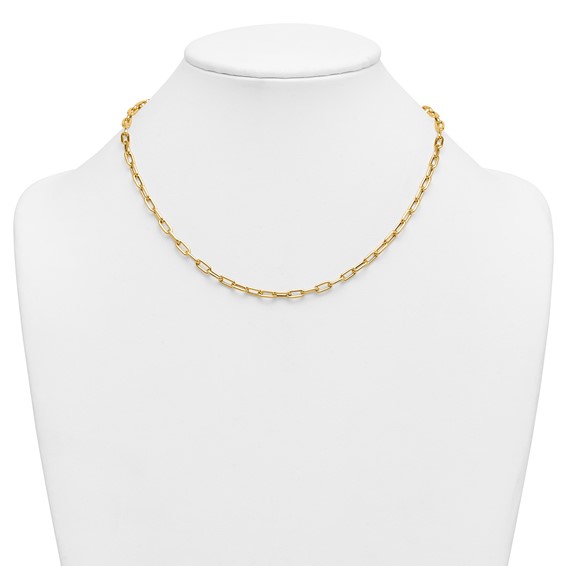 Herco 14K Polished Rounded Oval Link 18 Inch Necklace