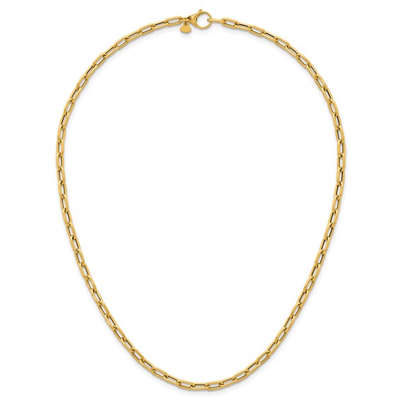 Herco 14K Polished Rounded Oval Link 18 Inch Necklace