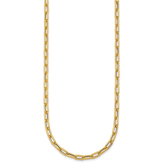 Herco 14K Polished Rounded Oval Link 24 Inch Necklace