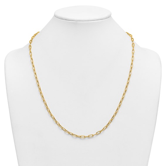 Herco 14K Polished Rounded Oval Link 24 Inch Necklace