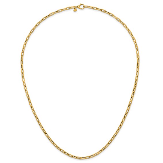 Herco 14K Polished Rounded Oval Link 24 Inch Necklace