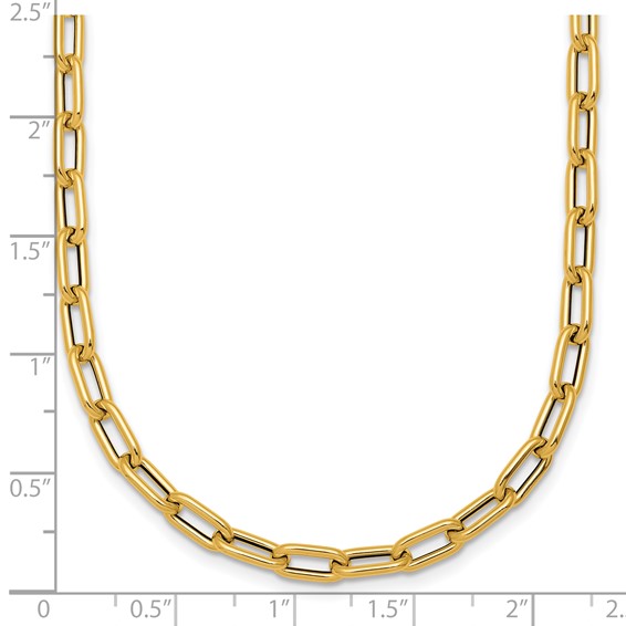 Herco 14K Polished Rounded Oval Link 24 Inch Necklace