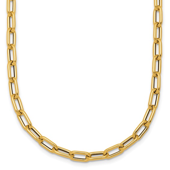 Herco 14K Polished Rounded Oval Link 24 Inch Necklace