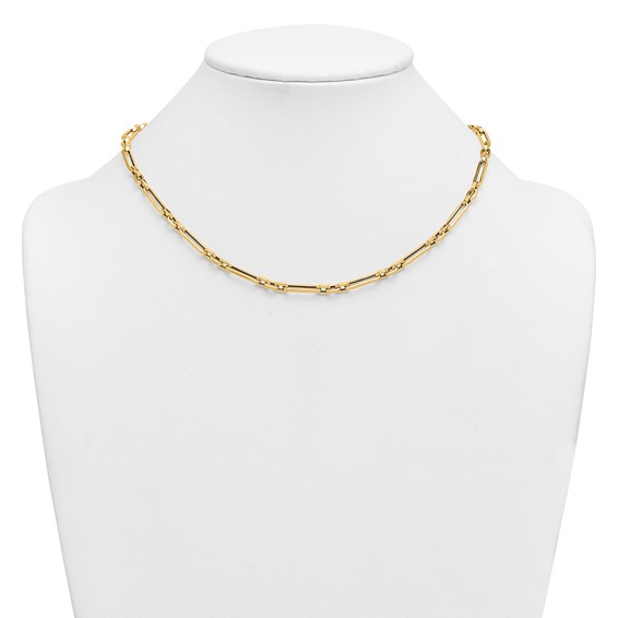 Herco 14k Polished  Oval Link 18 Inch Necklace