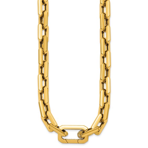 Herco 14K Polished 10.5mm Rectangle Link 18 Inch Necklace