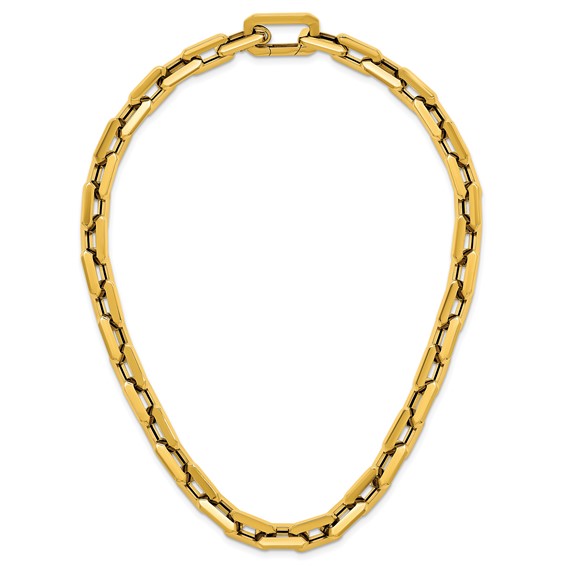 Herco 14K Polished 10.5mm Rectangle Link 18 Inch Necklace
