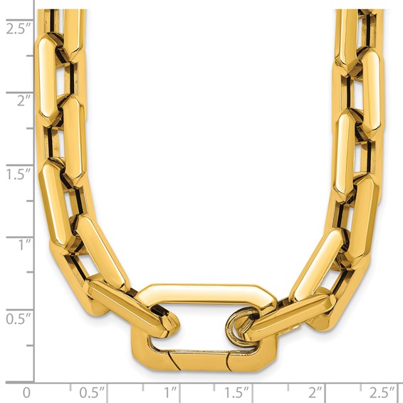 Herco 14K Polished 10.5mm Rectangle Link 18 Inch Necklace