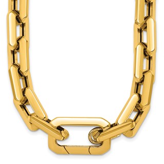 Herco 14K Polished 10.5mm Rectangle Link 18 Inch Necklace