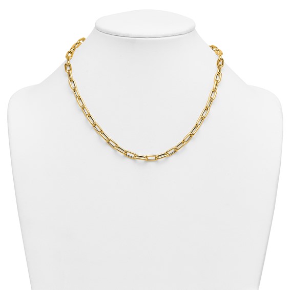 Herco 14K Polished 6mm Oval Link 18 Inch Necklace