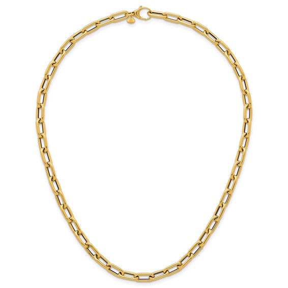 Herco 14K Polished 6mm Oval Link 18 Inch Necklace