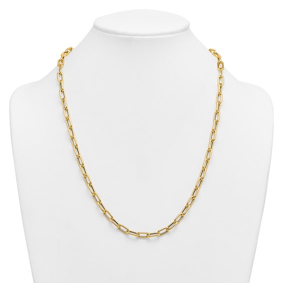 Herco 14K Polished 6mm Oval Link 24 Inch Necklace