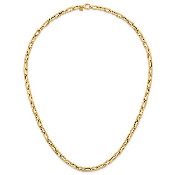 Herco 14K Polished 6mm Oval Link 24 Inch Necklace
