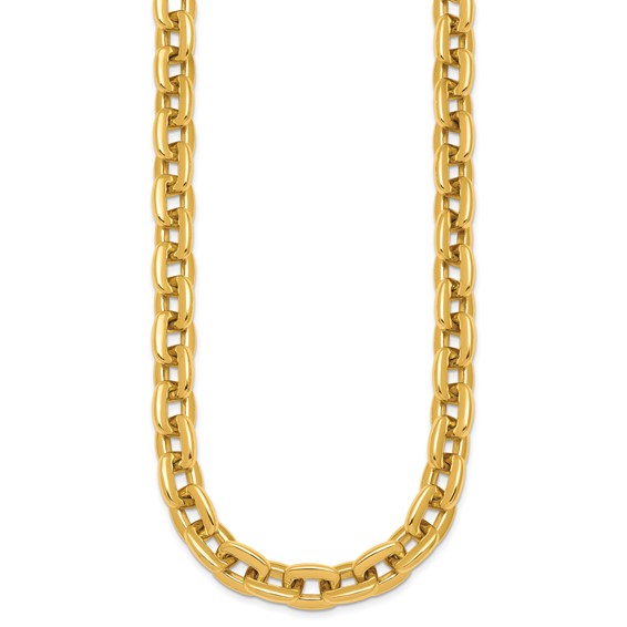 Herco 14K Polished Square Link Chain 18 Inch Necklace