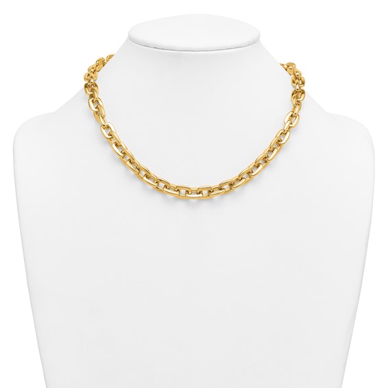 Herco 14K Polished Square Link Chain 18 Inch Necklace
