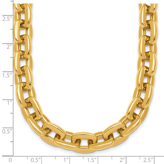 Herco 14K Polished Square Link Chain 18 Inch Necklace