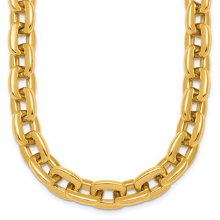 Herco 14K Polished Square Link Chain 18 Inch Necklace