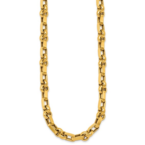 Herco 14K Polished Circle and Oval Link 18.5 Inch Necklace