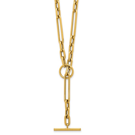 Herco 14K Polished Mixed Link 18 Inch Necklace
