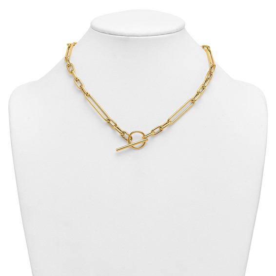 Herco 14K Polished Mixed Link 18 Inch Necklace