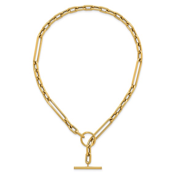 Herco 14K Polished Mixed Link 18 Inch Necklace