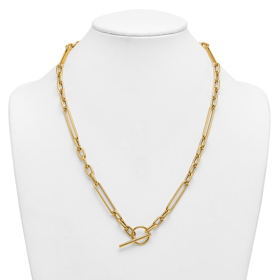 Herco 14K Polished Mixed Oval Link 24 Inch Necklace