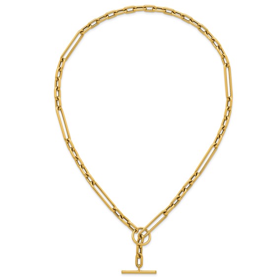 Herco 14K Polished Mixed Oval Link 24 Inch Necklace
