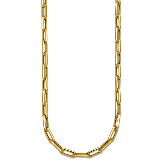 Herco 14K Polished Knife-edge Oval Link 18 Inch Necklace